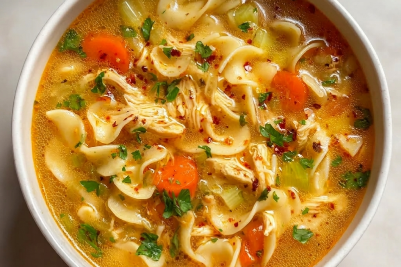Best Chicken Noodle Soup with Egg Noodles