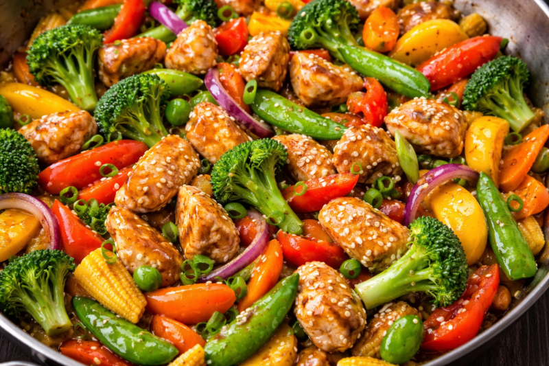 Colorful Chicken & Vegetable Stir-Fry