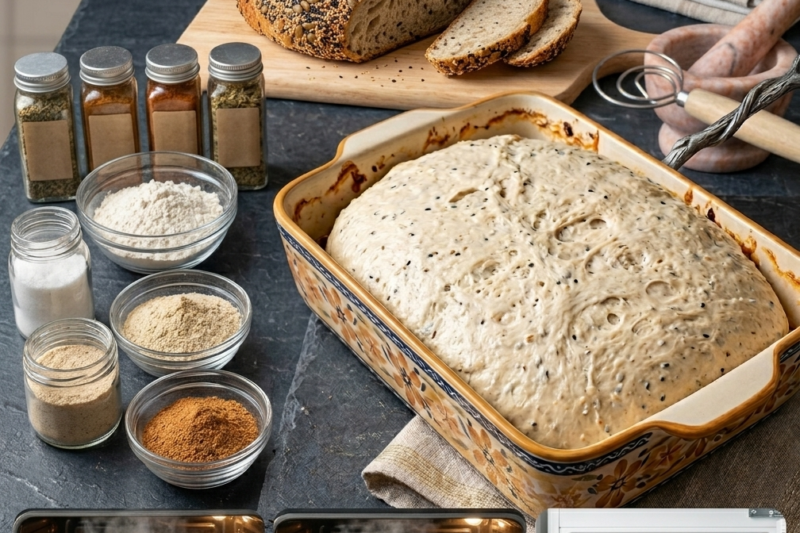 Easy Homemade Multi Seed Sourdough Bread