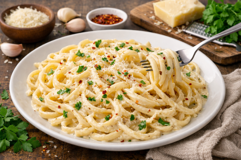 🍝 Creamy Garlic Pasta